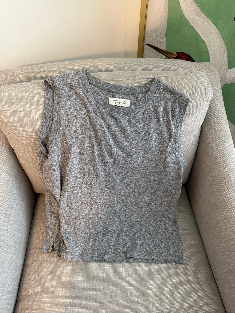 Madewell Heather Gray Sleeveless Muscle Tee